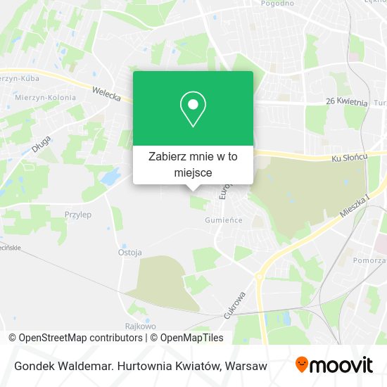 Mapa Gondek Waldemar. Hurtownia Kwiatów