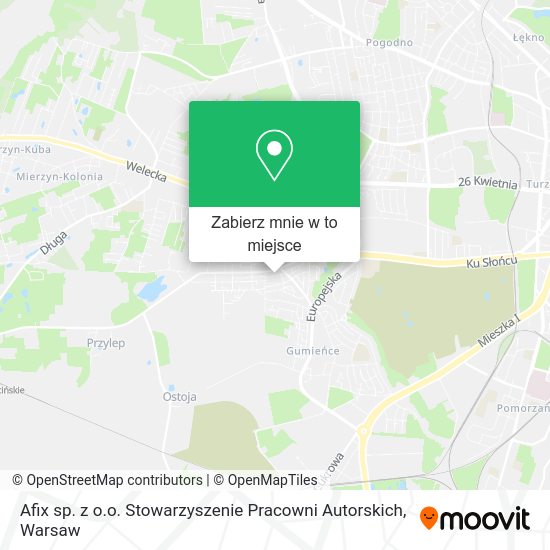 Mapa Afix sp. z o.o. Stowarzyszenie Pracowni Autorskich