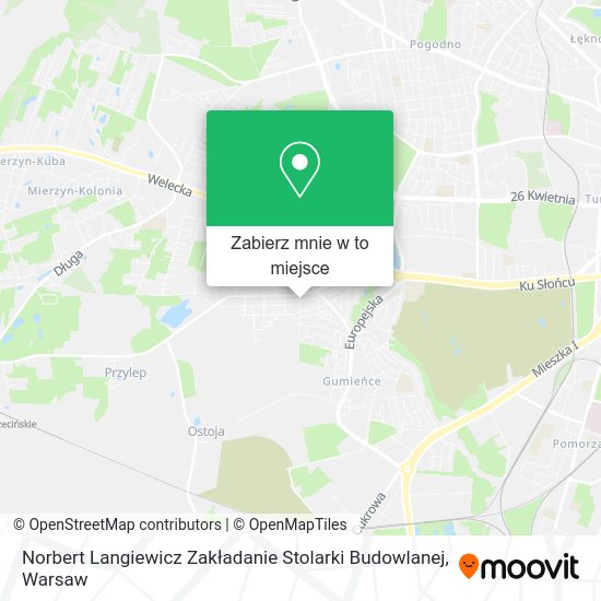 Mapa Norbert Langiewicz Zakładanie Stolarki Budowlanej