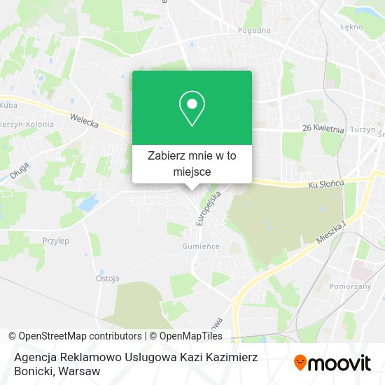 Mapa Agencja Reklamowo Uslugowa Kazi Kazimierz Bonicki