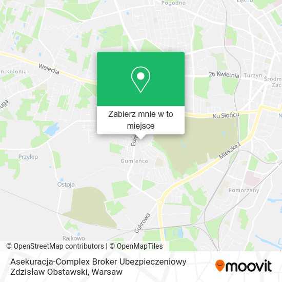 Mapa Asekuracja-Complex Broker Ubezpieczeniowy Zdzisław Obstawski