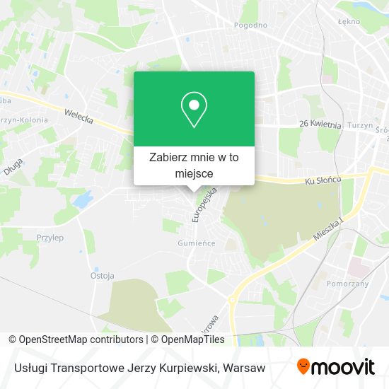 Mapa Usługi Transportowe Jerzy Kurpiewski