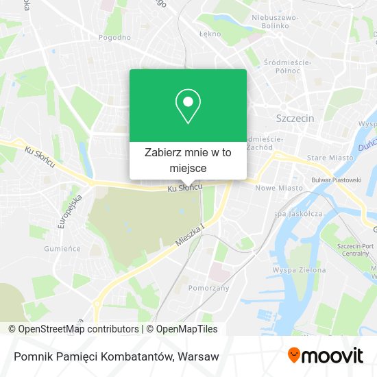 Mapa Pomnik Pamięci Kombatantów