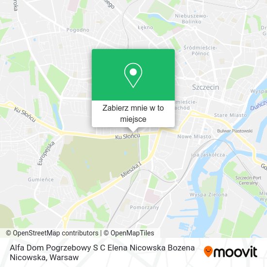 Mapa Alfa Dom Pogrzebowy S C Elena Nicowska Bozena Nicowska