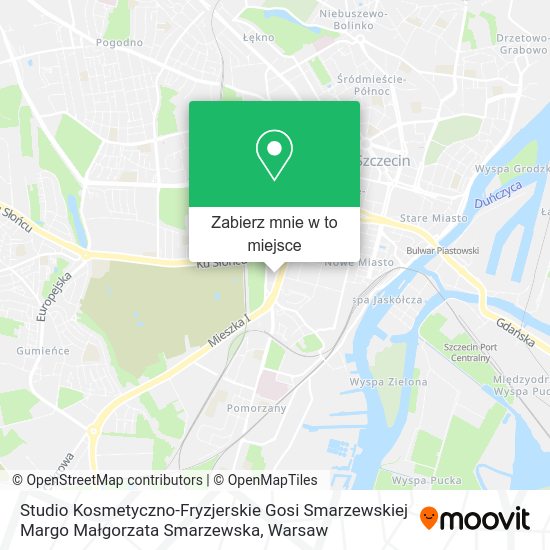 Mapa Studio Kosmetyczno-Fryzjerskie Gosi Smarzewskiej Margo Małgorzata Smarzewska