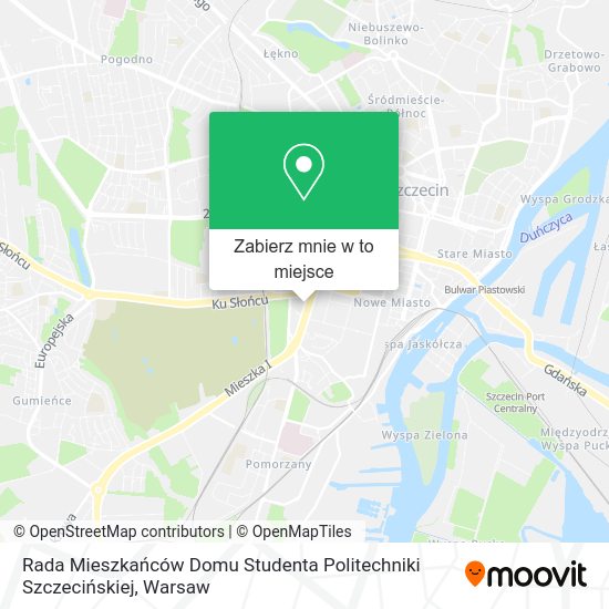 Mapa Rada Mieszkańców Domu Studenta Politechniki Szczecińskiej