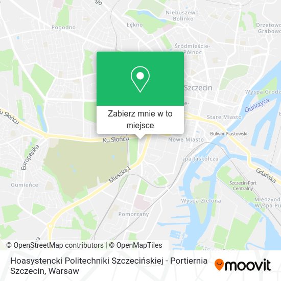 Mapa Hoasystencki Politechniki Szczecińskiej - Portiernia Szczecin