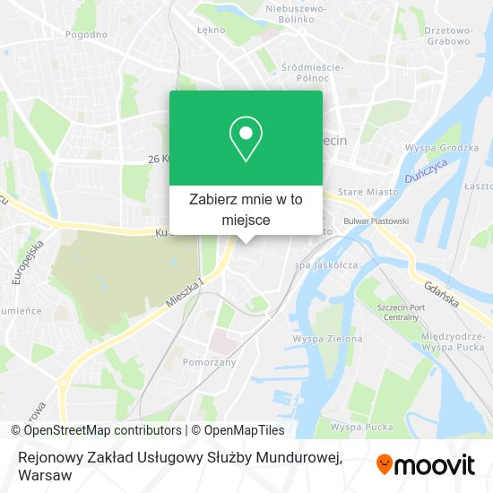 Mapa Rejonowy Zakład Usługowy Służby Mundurowej