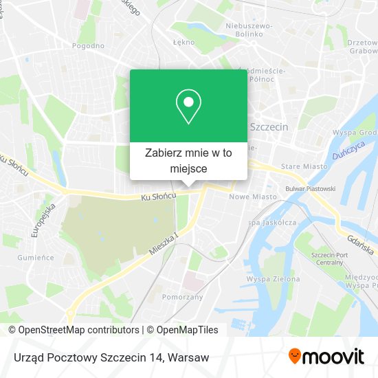 Mapa Urząd Pocztowy Szczecin 14