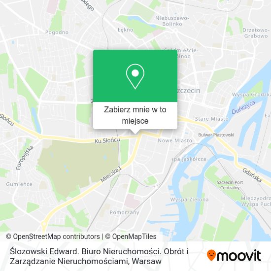 Mapa Ślozowski Edward. Biuro Nieruchomości. Obrót i Zarządzanie Nieruchomościami