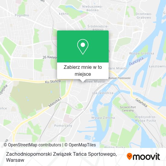 Mapa Zachodniopomorski Związek Tańca Sportowego