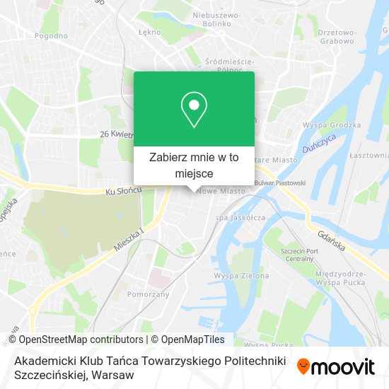 Mapa Akademicki Klub Tańca Towarzyskiego Politechniki Szczecińskiej