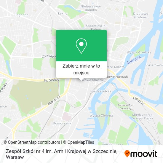 Mapa Zespół Szkół nr 4 im. Armii Krajowej w Szczecinie