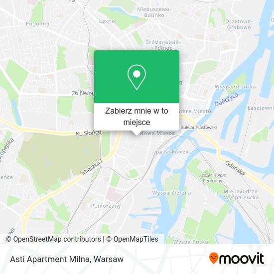 Mapa Asti Apartment Milna