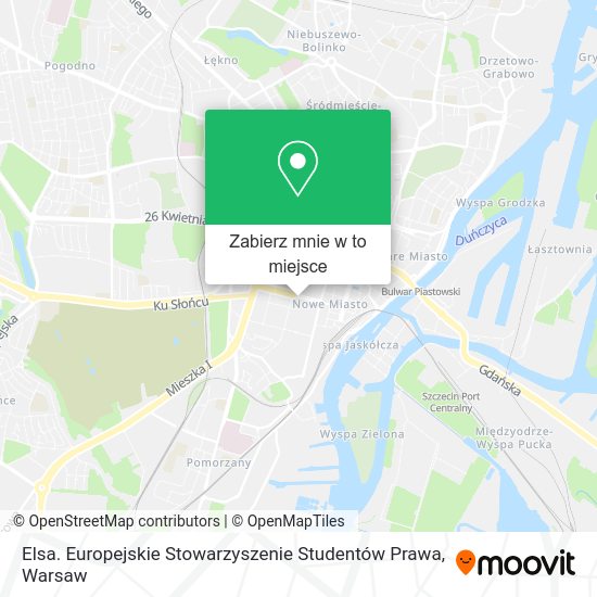 Mapa Elsa. Europejskie Stowarzyszenie Studentów Prawa