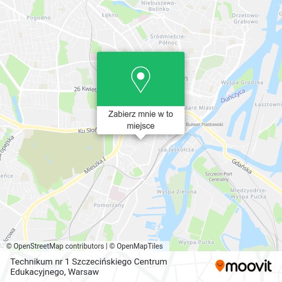 Mapa Technikum nr 1 Szczecińskiego Centrum Edukacyjnego