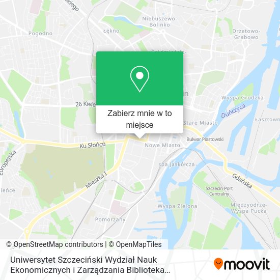 Mapa Uniwersytet Szczeciński Wydział Nauk Ekonomicznych i Zarządzania Biblioteka Ekonomiczna