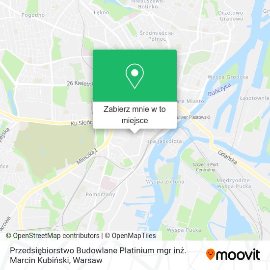 Mapa Przedsiębiorstwo Budowlane Platinium mgr inż. Marcin Kubiński