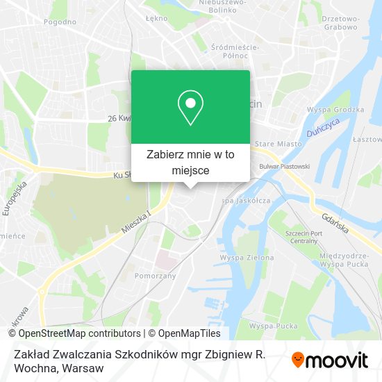 Mapa Zakład Zwalczania Szkodników mgr Zbigniew R. Wochna