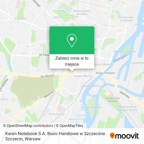 Mapa Karen Notebook S.A. Biuro Handlowe w Szczecinie Szczecin