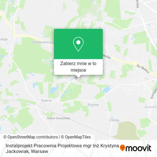 Mapa Instalprojekt Pracownia Projektowa mgr Inż Krystyna Jackowiak