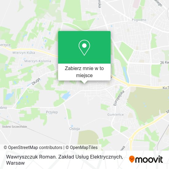 Mapa Wawryszczuk Roman. Zakład Usług Elektrycznych