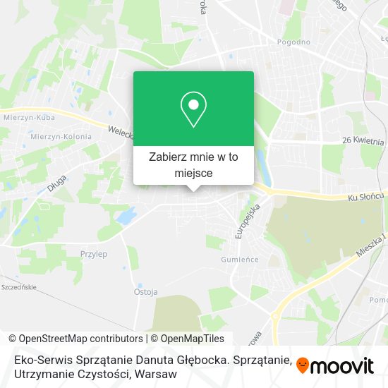 Mapa Eko-Serwis Sprzątanie Danuta Głębocka. Sprzątanie, Utrzymanie Czystości