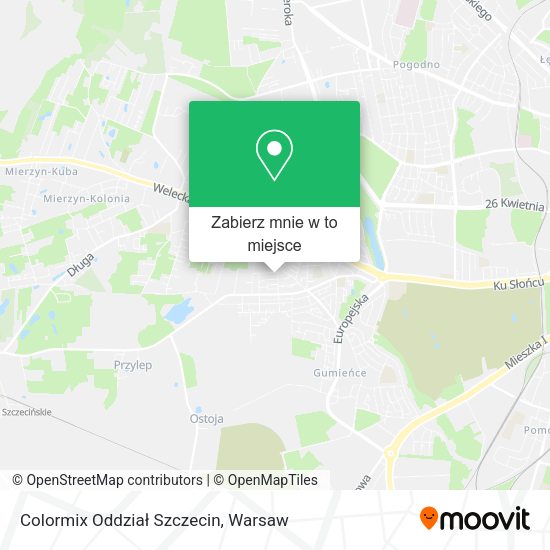 Mapa Colormix Oddział Szczecin