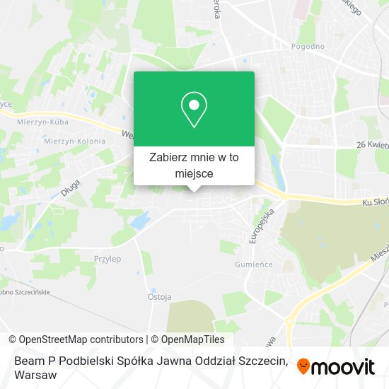 Mapa Beam P Podbielski Spółka Jawna Oddział Szczecin