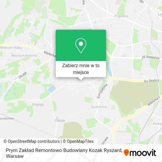 Mapa Prym Zakład Remontowo Budowlany Kozak Ryszard