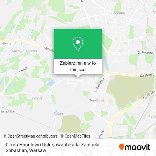 Mapa Firma Handlowo Usługowa Arkada Zabłocki Sebastian