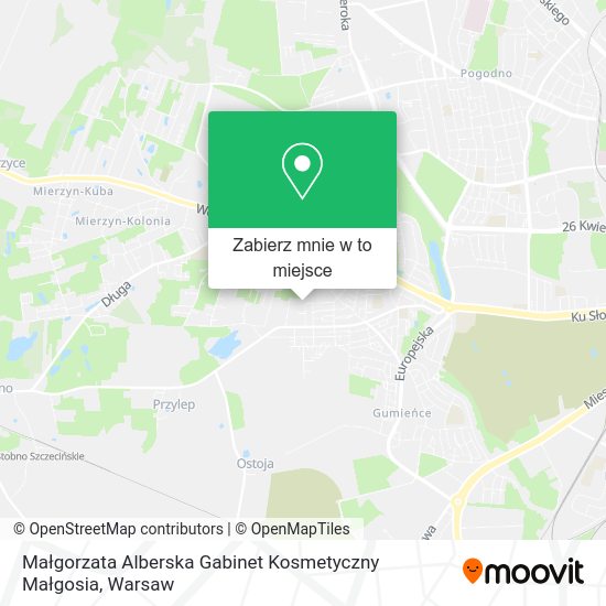 Mapa Małgorzata Alberska Gabinet Kosmetyczny Małgosia