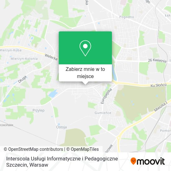 Mapa Interscola Usługi Informatyczne i Pedagogiczne Szczecin