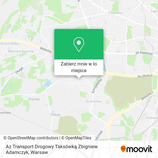 Mapa Az Transport Drogowy Taksówką Zbigniew Adamczyk