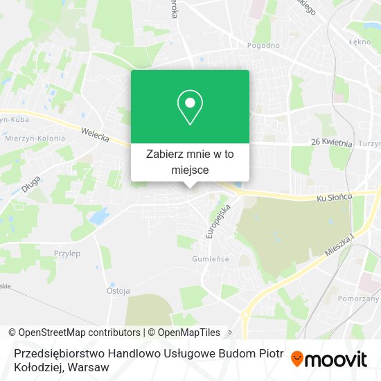 Mapa Przedsiębiorstwo Handlowo Usługowe Budom Piotr Kołodziej