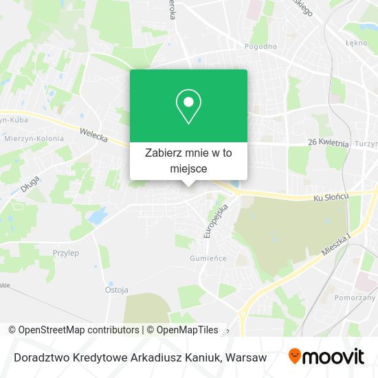 Mapa Doradztwo Kredytowe Arkadiusz Kaniuk