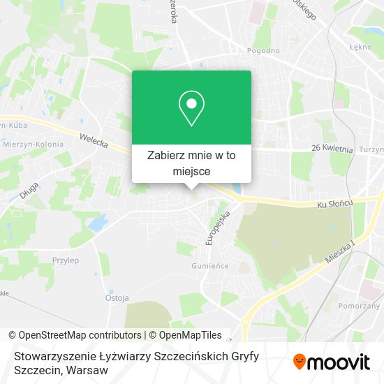 Mapa Stowarzyszenie Łyżwiarzy Szczecińskich Gryfy Szczecin