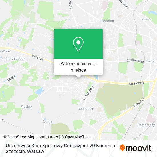 Mapa Uczniowski Klub Sportowy Gimnazjum 20 Kodokan Szczecin