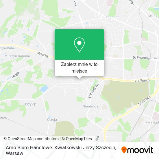 Mapa Arno Biuro Handlowe. Kwiatkowski Jerzy Szczecin