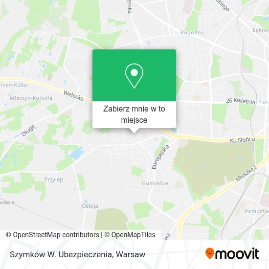 Mapa Szymków W. Ubezpieczenia