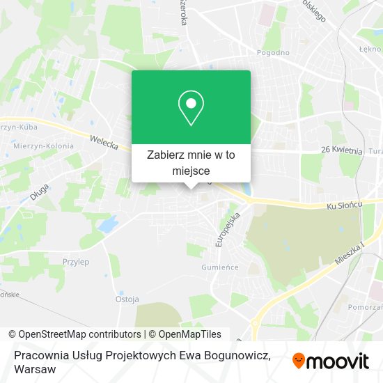 Mapa Pracownia Usług Projektowych Ewa Bogunowicz