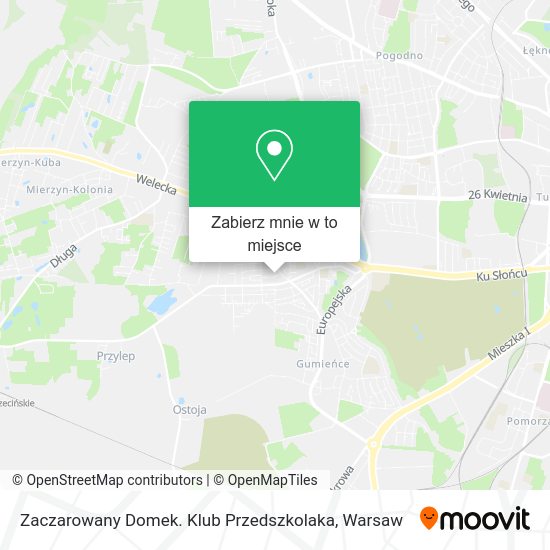 Mapa Zaczarowany Domek. Klub Przedszkolaka