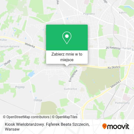 Mapa Kiosk Wielobranżowy. Fąferek Beata Szczecin