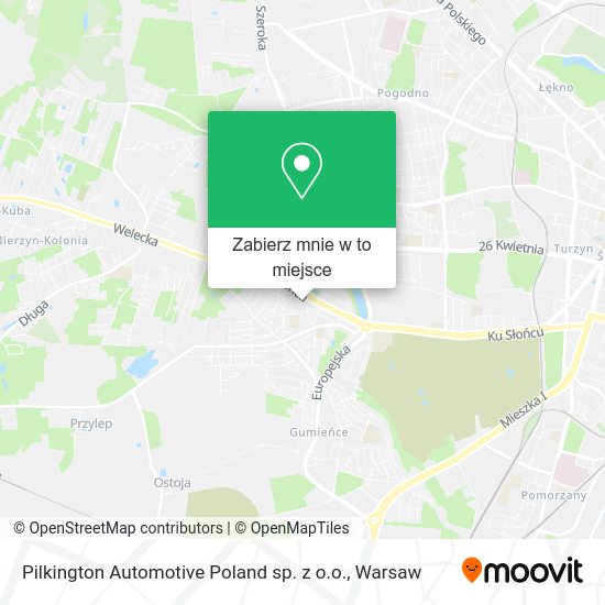 Mapa Pilkington Automotive Poland sp. z o.o.