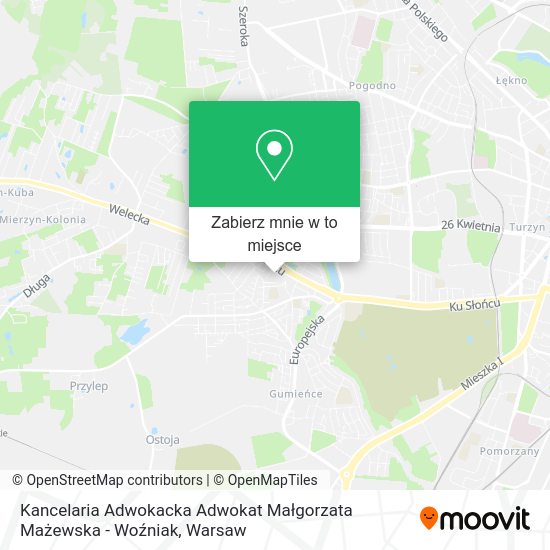 Mapa Kancelaria Adwokacka Adwokat Małgorzata Mażewska - Woźniak