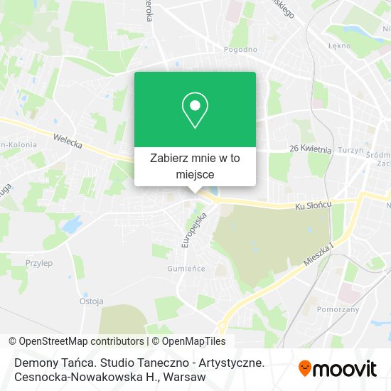 Mapa Demony Tańca. Studio Taneczno - Artystyczne. Cesnocka-Nowakowska H.