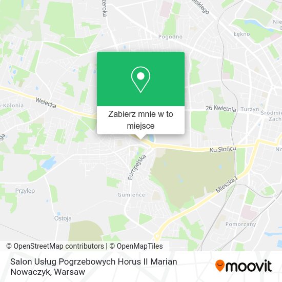 Mapa Salon Usług Pogrzebowych Horus II Marian Nowaczyk