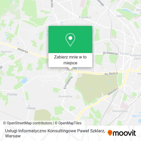 Mapa Usługi Informatyczno Konsultingowe Paweł Szklarz