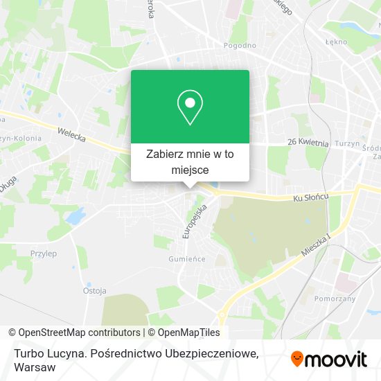 Mapa Turbo Lucyna. Pośrednictwo Ubezpieczeniowe