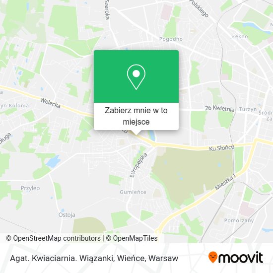 Mapa Agat. Kwiaciarnia. Wiązanki, Wieńce